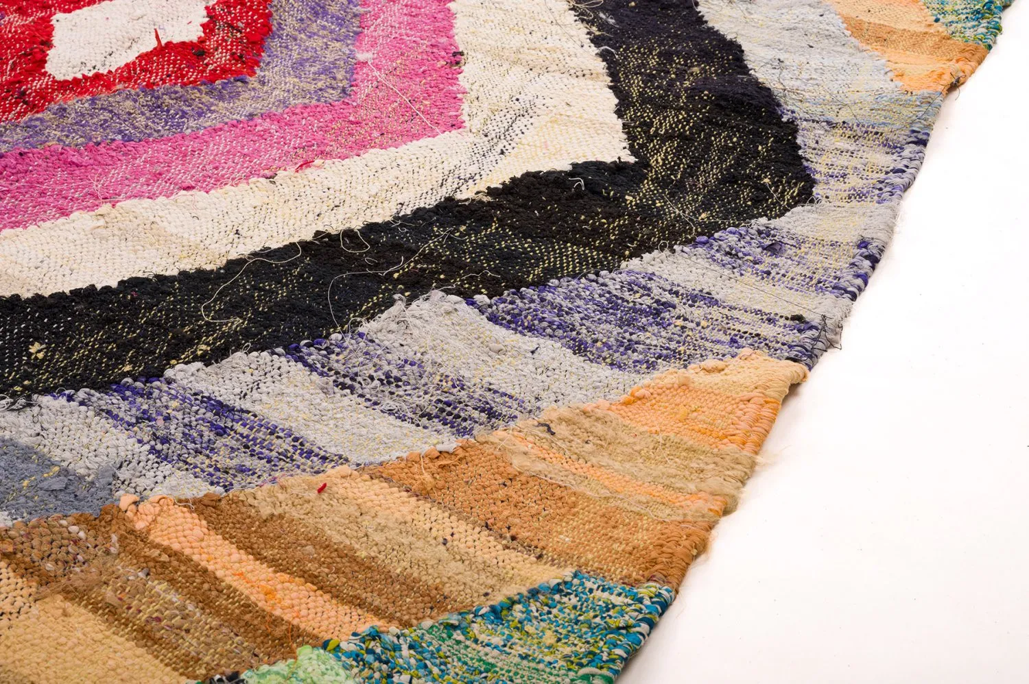 Marokkanischer Berber Teppich Boucherouite 155 x 285 cm
