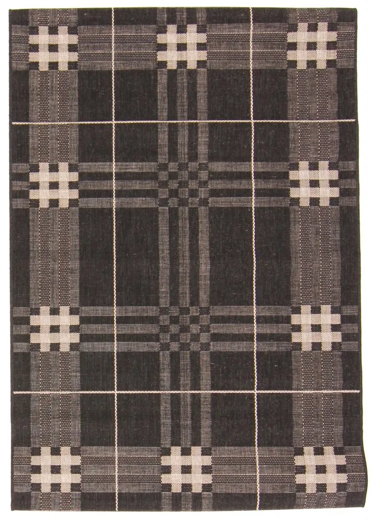 Wilton-Teppich - Sacramento (schwarz/sand)