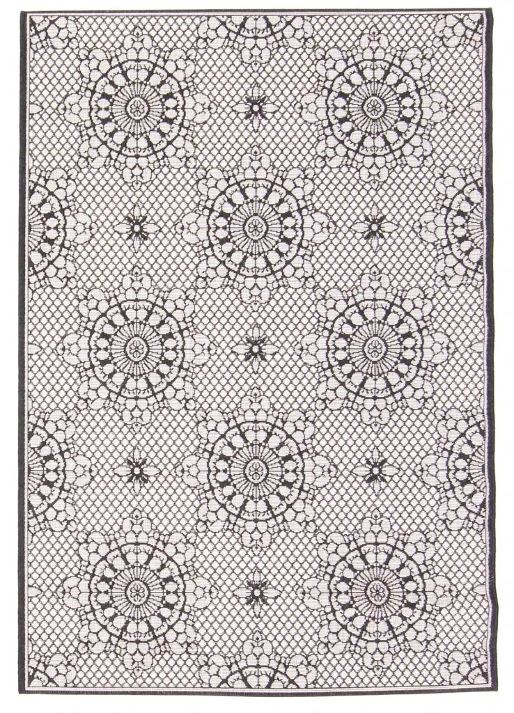 Wilton-Teppich - Charleston (schwarz/sand)