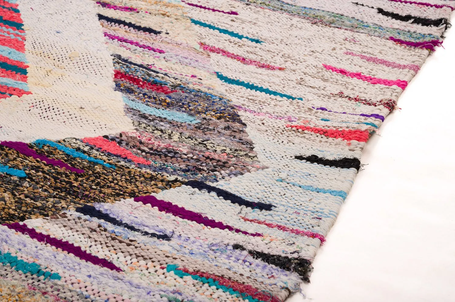 Marokkanischer Berber Teppich Boucherouite 145 x 310 cm