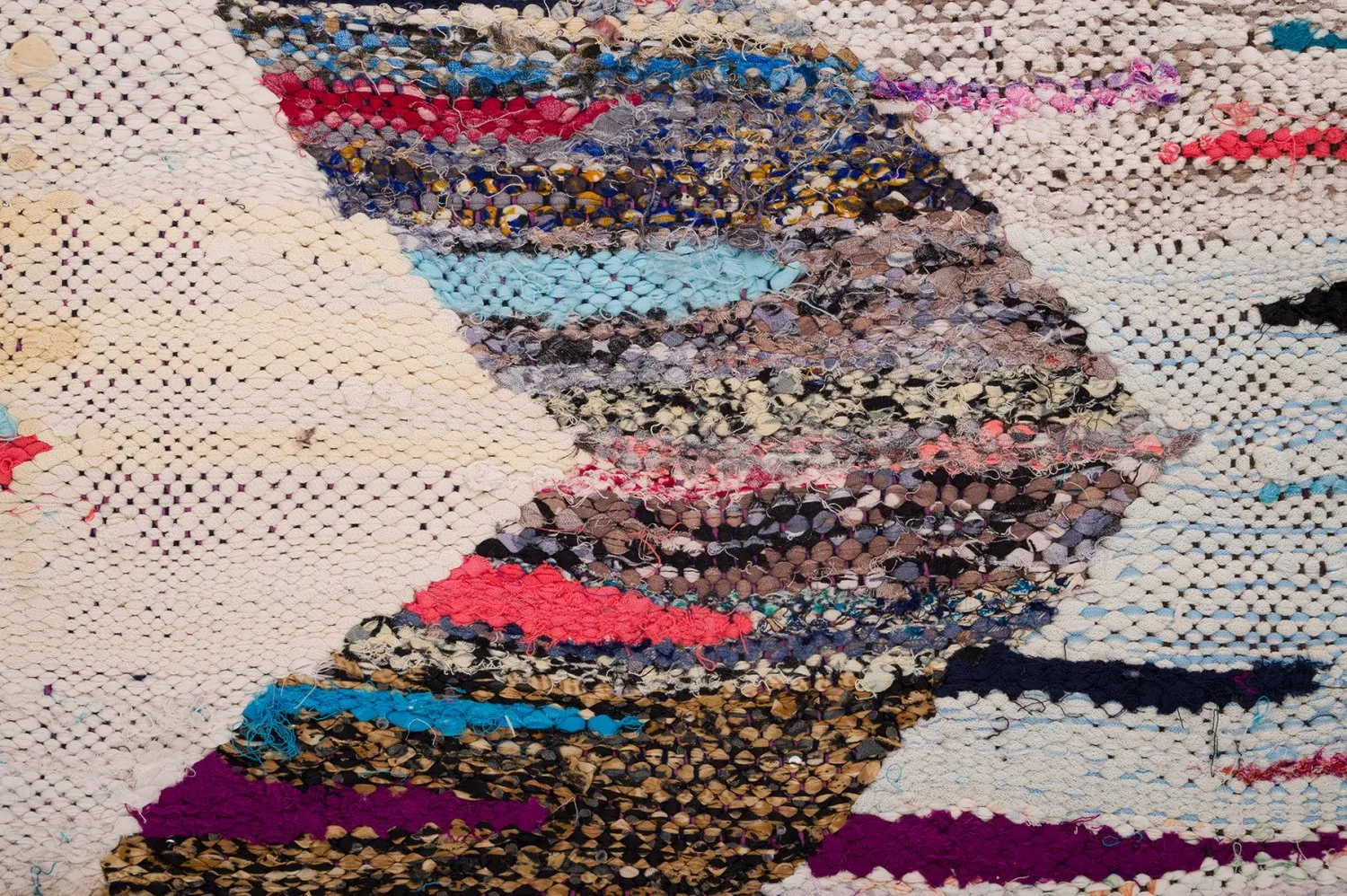 Marokkanischer Berber Teppich Boucherouite 145 x 310 cm
