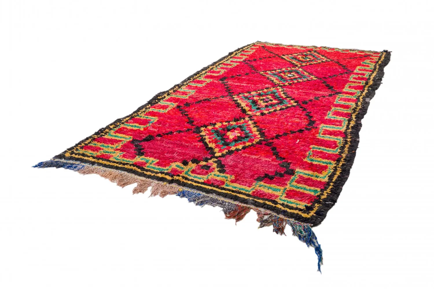 Marokkanischer Berber Teppich Boucherouite 340 x 165 cm