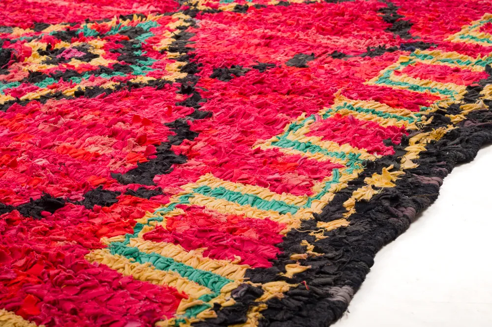 Marokkanischer Berber Teppich Boucherouite 340 x 165 cm
