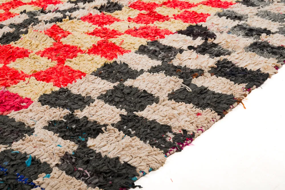 Marokkanischer Berber Teppich Boucherouite 360 x 125 cm