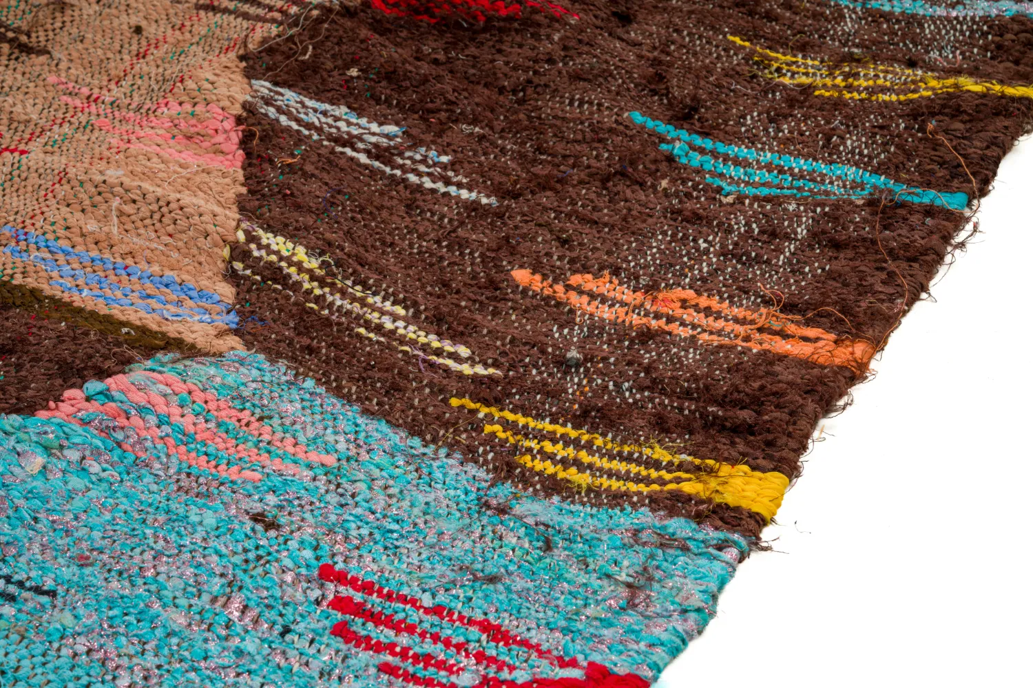 Marockansk Boucherouite-matta 135 x 265 cm