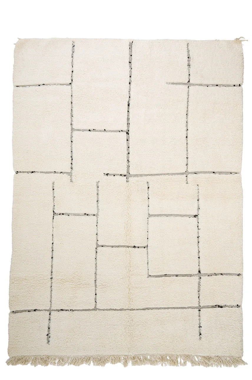 Kelim Marokkanische Berber Teppich Beni Ouarain 210 x 295 cm