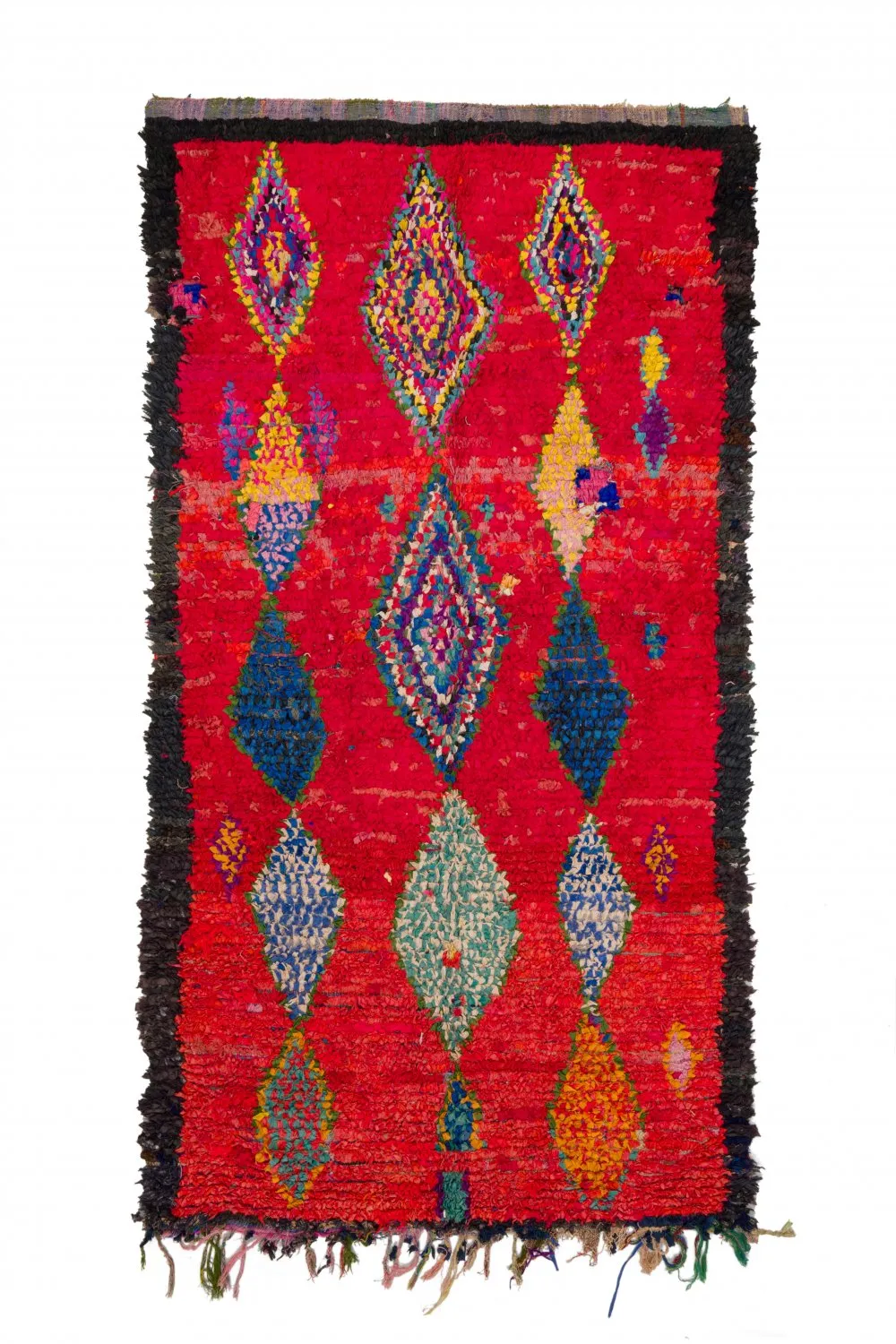 Marokkanischer Berber Teppich Boucherouite 290 x 150 cm