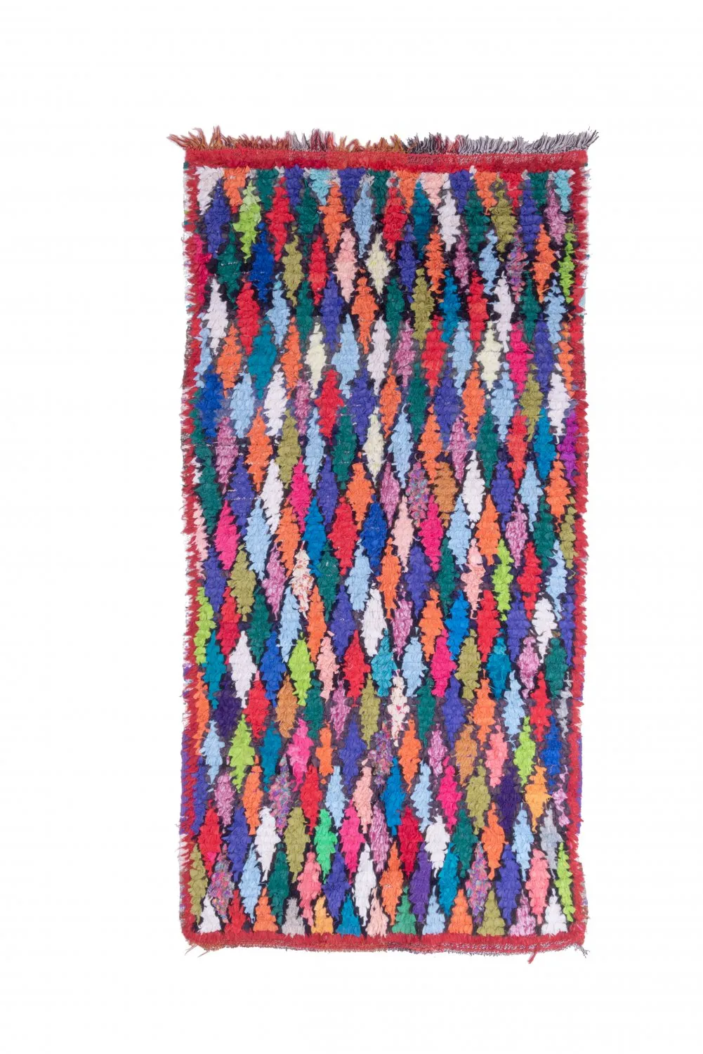 Marokkanische Berber Teppich Boucherouite 230 x 115 cm
