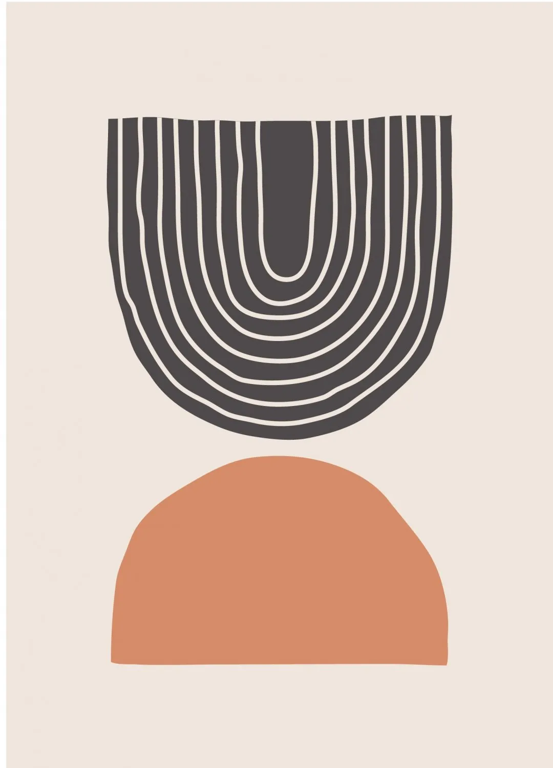 Wilton-Teppich - Malo (beige/schwarz/orange)