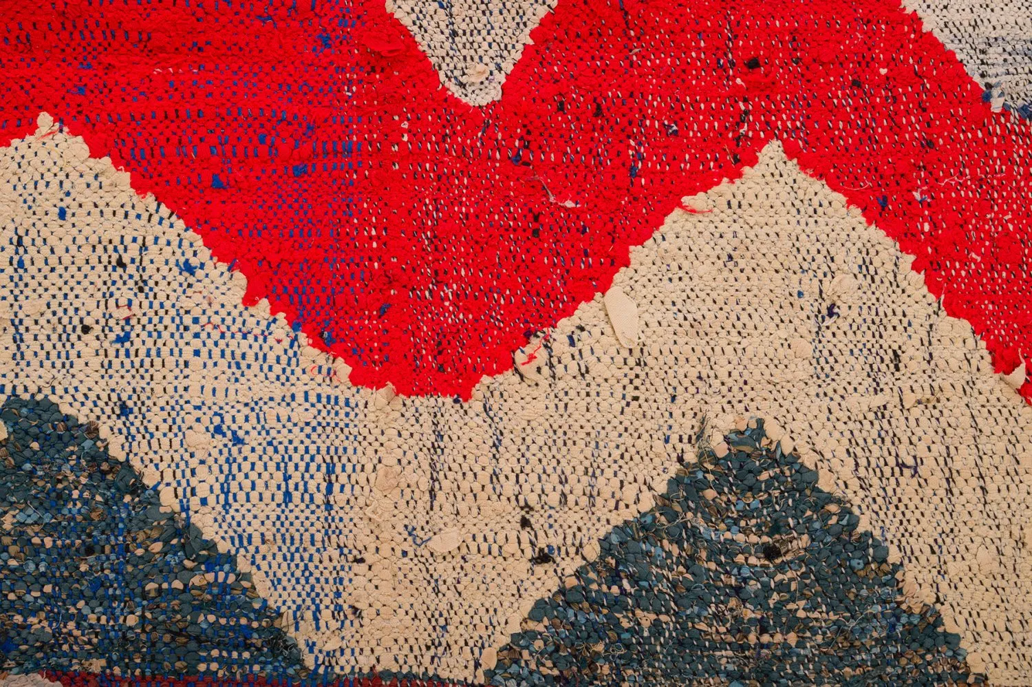 Marokkanischer Berber Teppich Boucherouite 150 x 285 cm