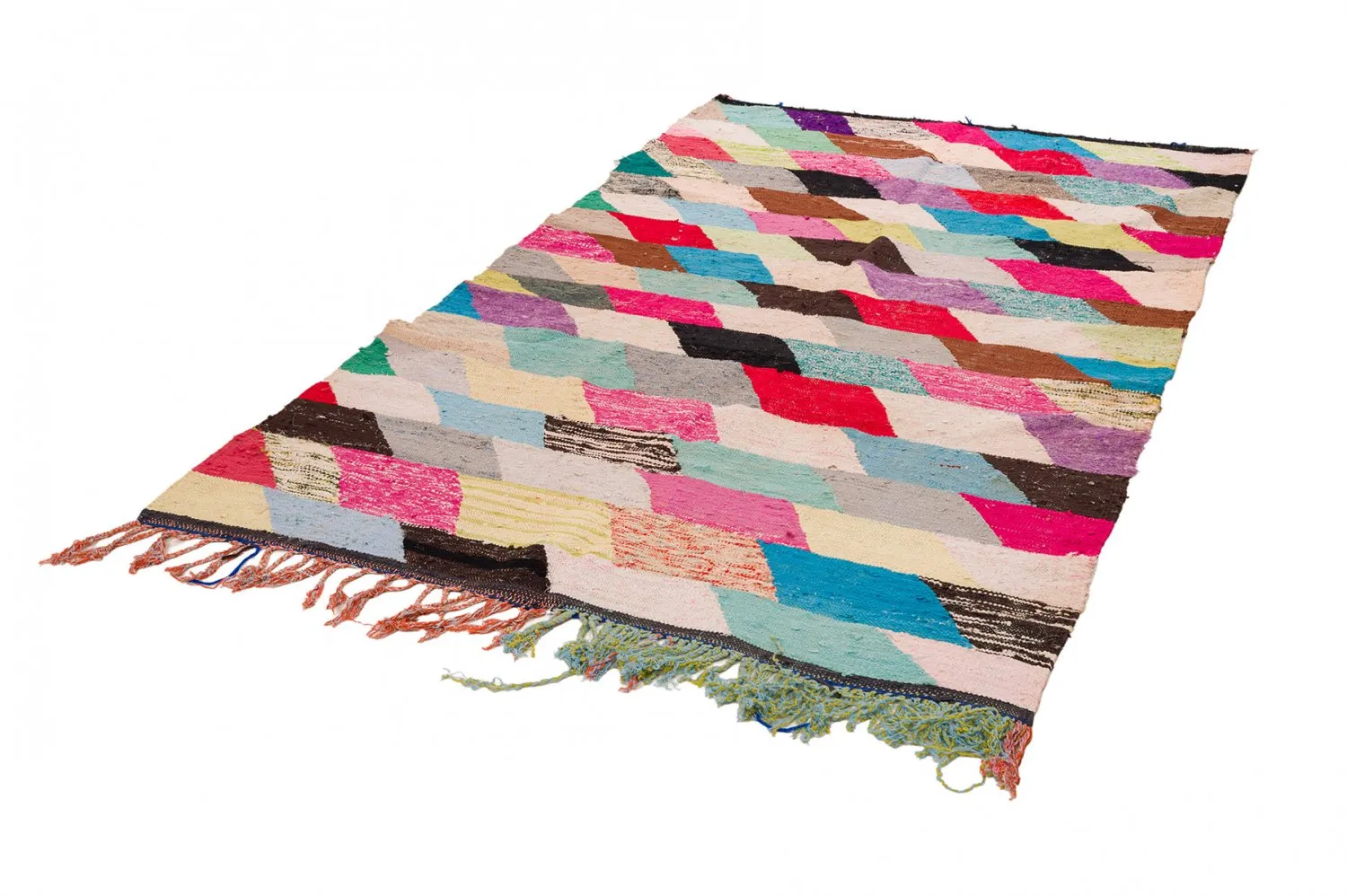 Marokkanischer Berber Teppich Boucherouite 155 x 280 cm