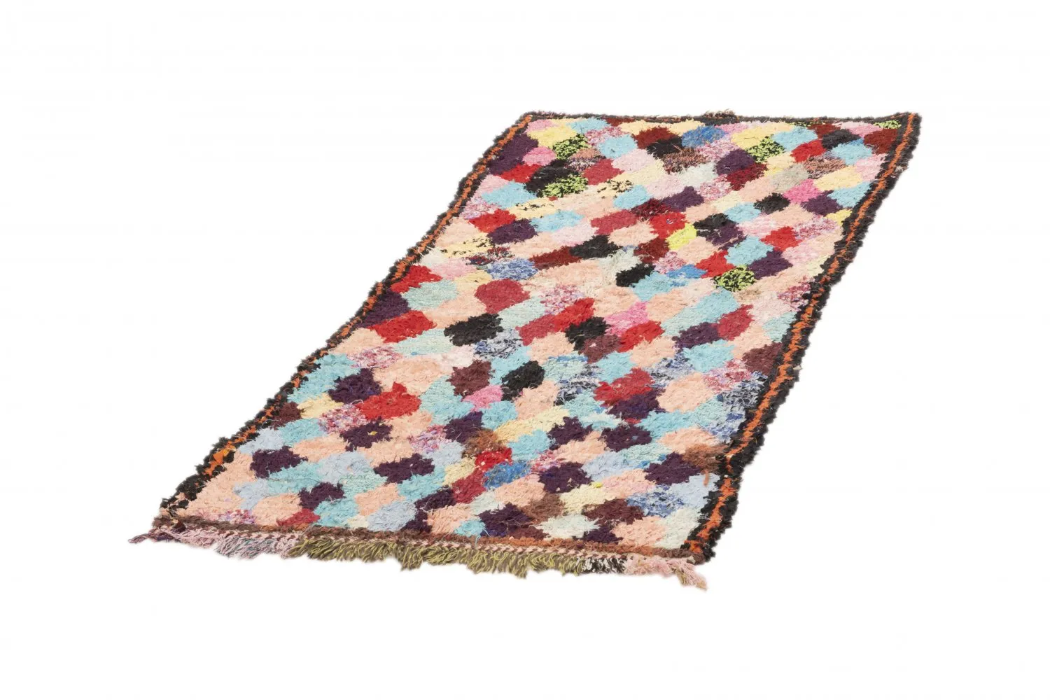 Marokkanische Berber Teppich Boucherouite 170 x 80 cm