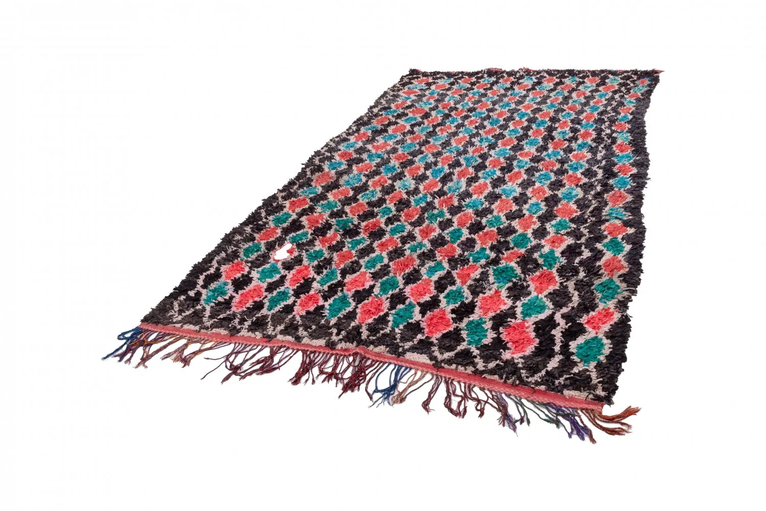 Marokkanische Berber Teppich Boucherouite 395 x 180 cm