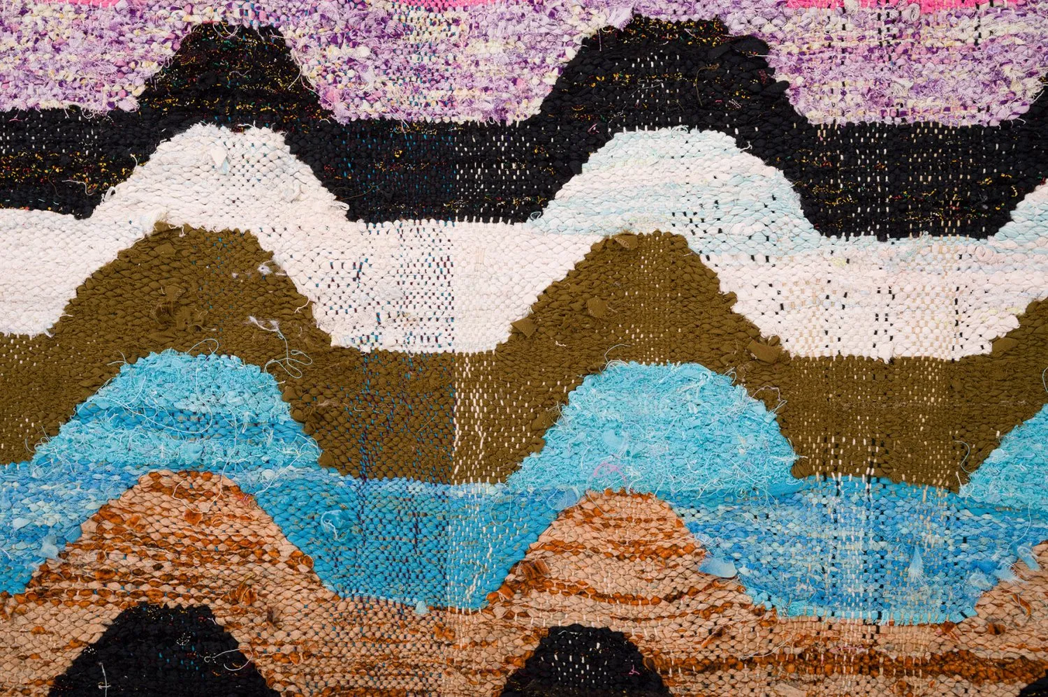 Marokkanischer Berber Teppich Boucherouite 140 x 265 cm