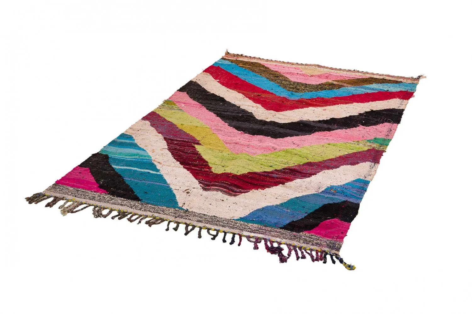 Marokkanischer Berber Teppich Boucherouite 150 x 235 cm
