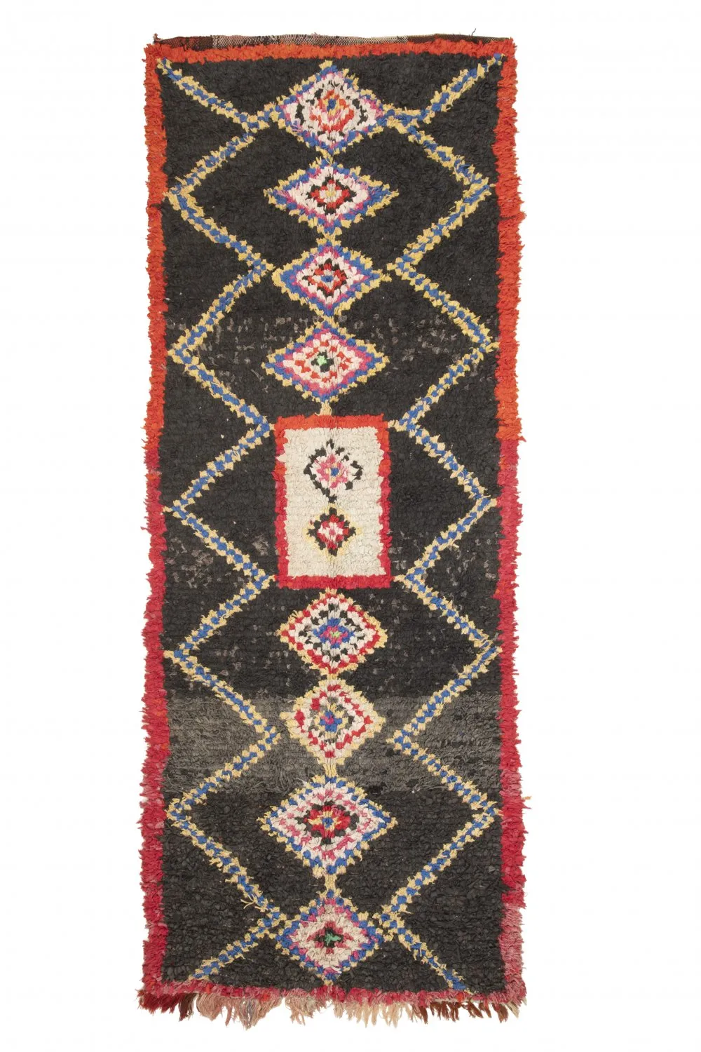 Marokkanischer Berber Teppich Boucherouite 335 x 125 cm