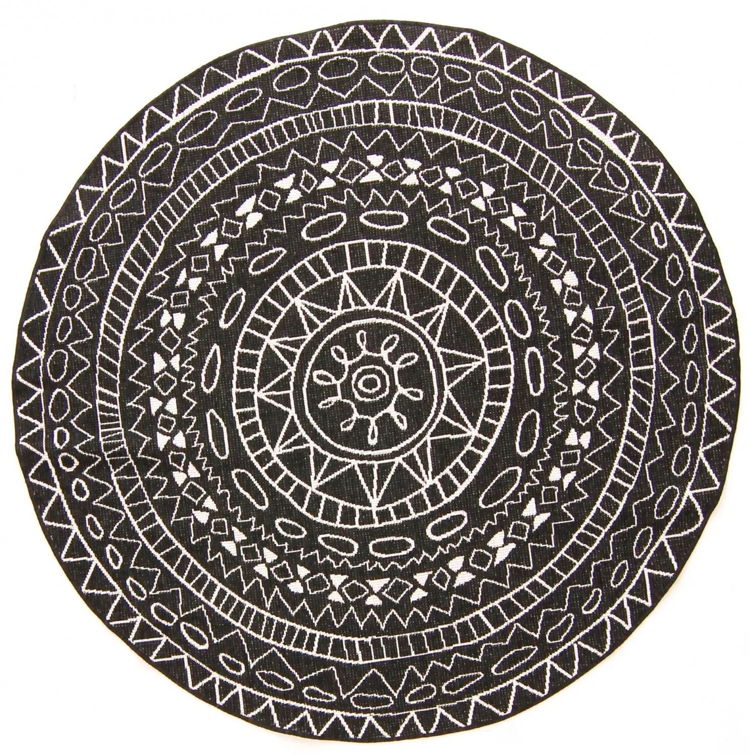 Rund Teppich - Brussels Diamond (schwarz)