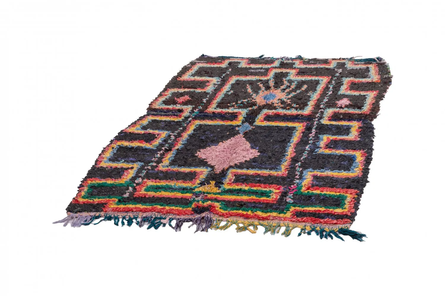 Marokkanischer Berber Teppich Boucherouite 180 x 120 cm