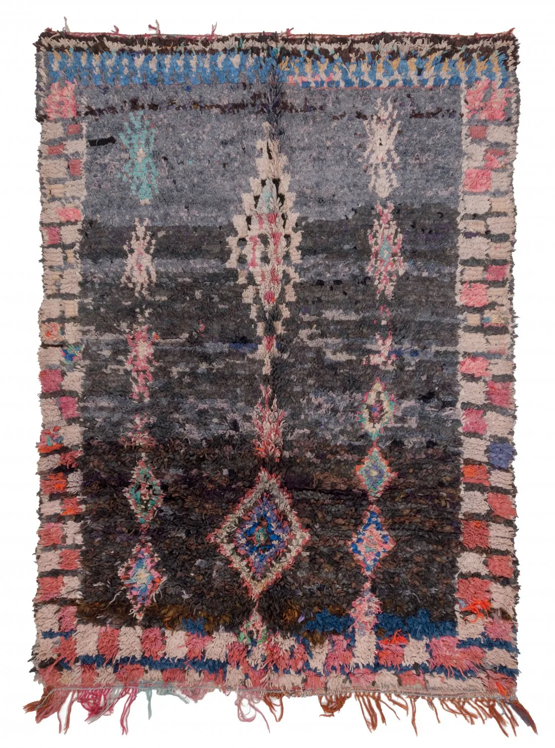 Marokkanische Berber Teppich Boucherouite 235 x 170 cm