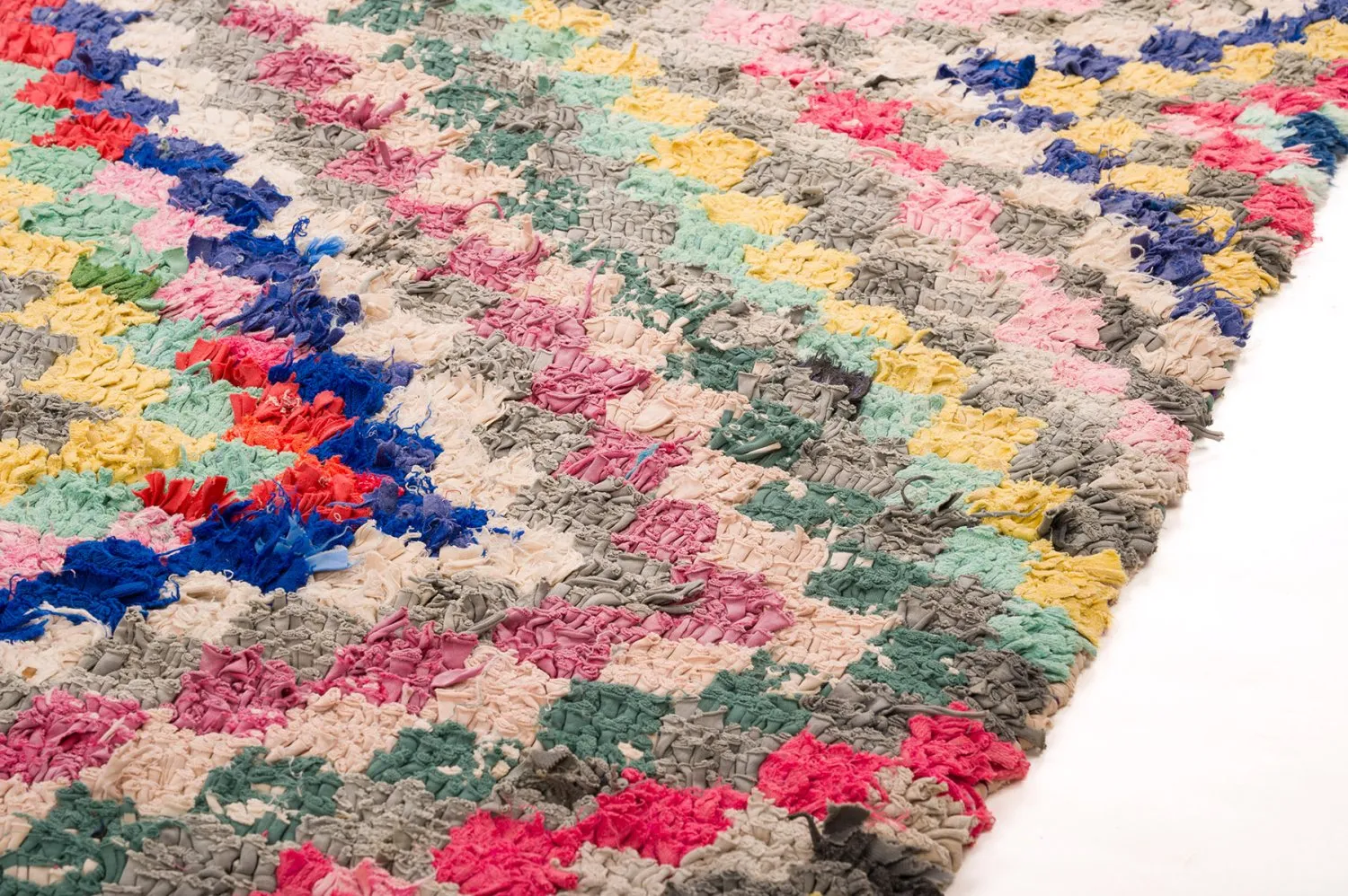 Marokkanischer Berber Teppich Boucherouite 145 x 365 cm
