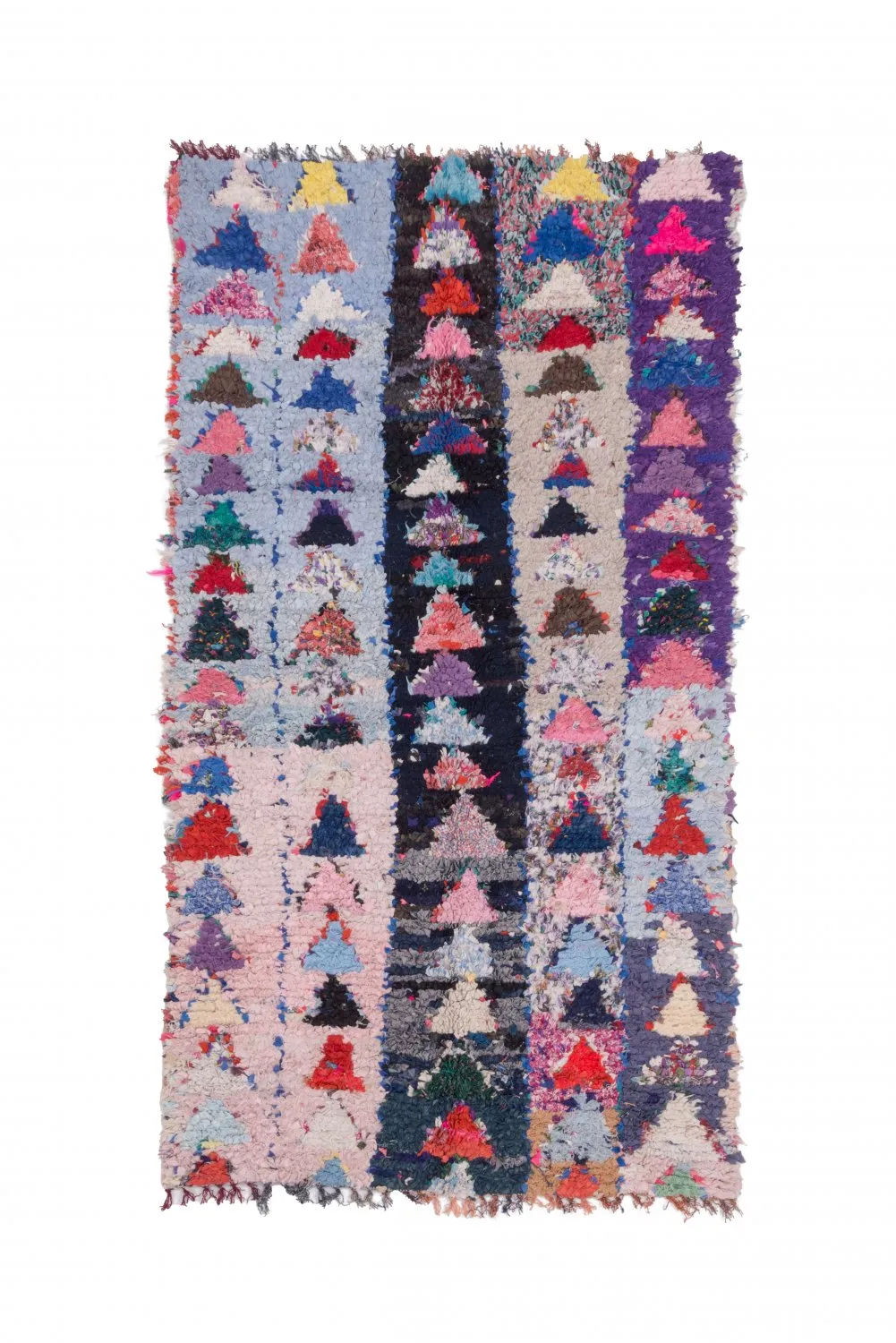 Marokkanische Berber Teppich Boucherouite 225 x 120 cm