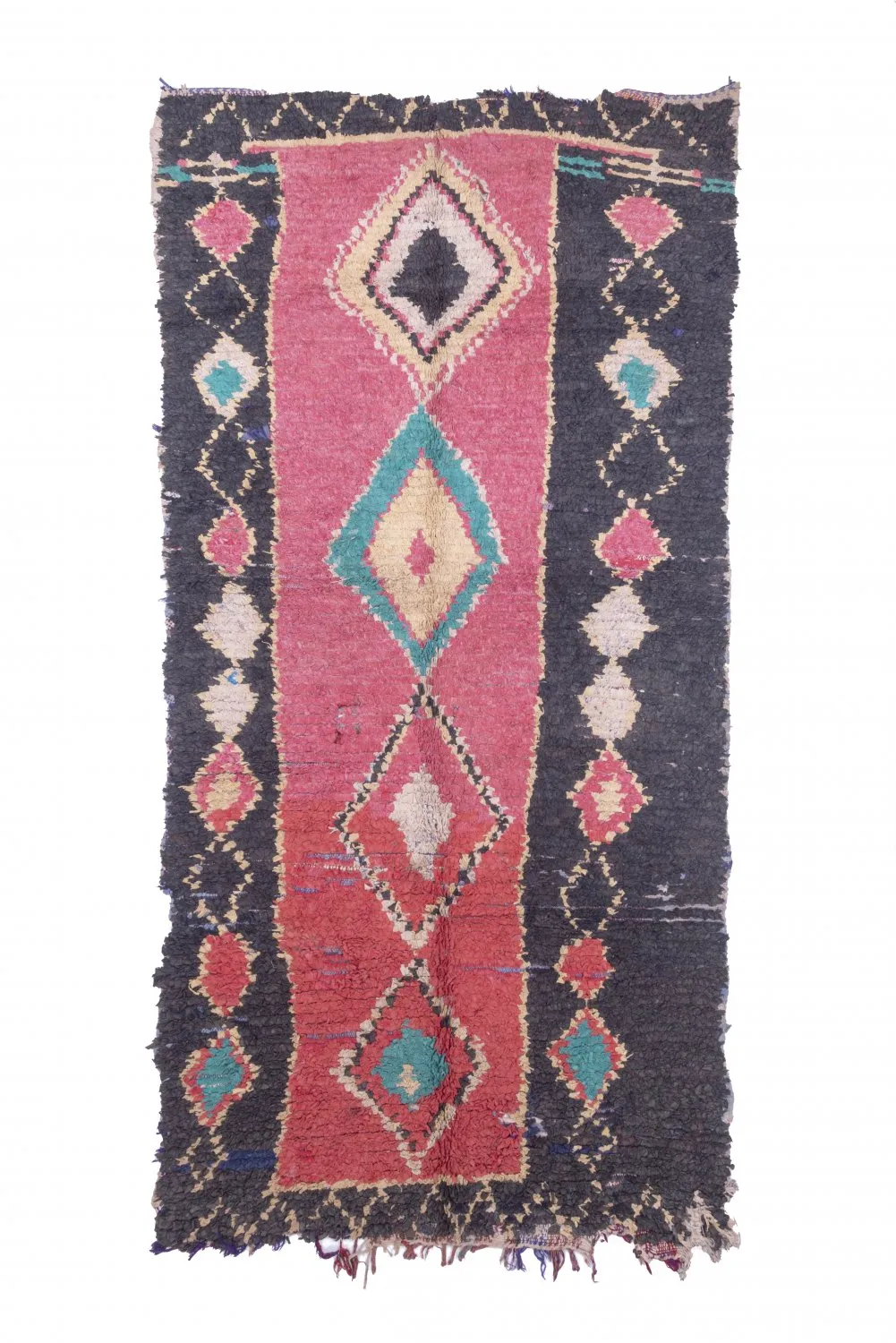 Marokkanischer Berber Teppich Boucherouite 275 x 135 cm