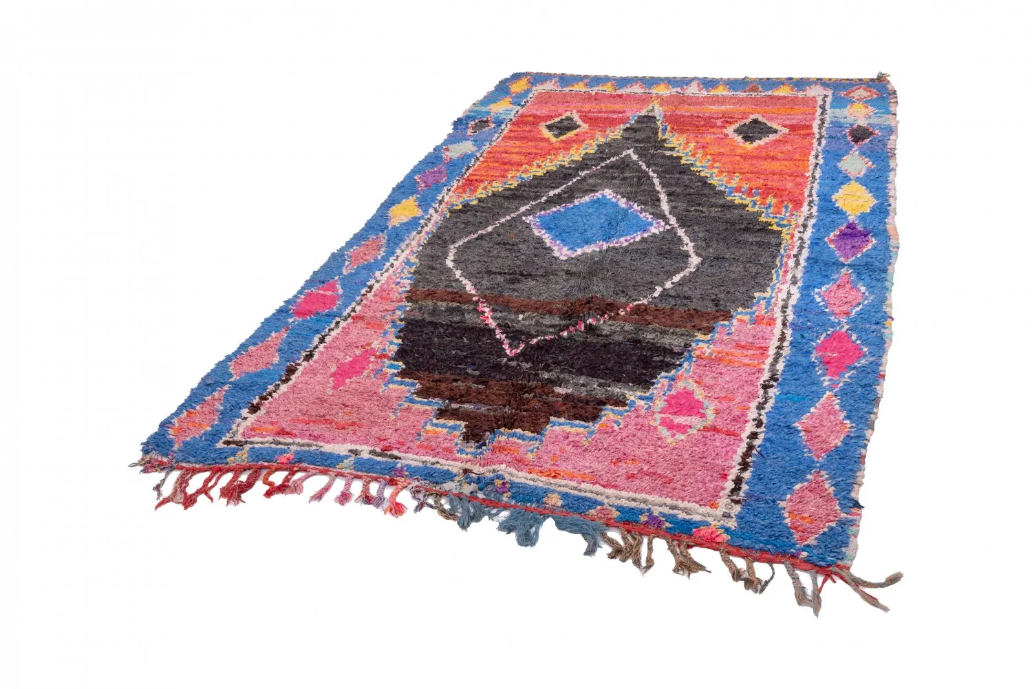 Marokkanischer Berber Teppich Boucherouite 275 x 155 cm