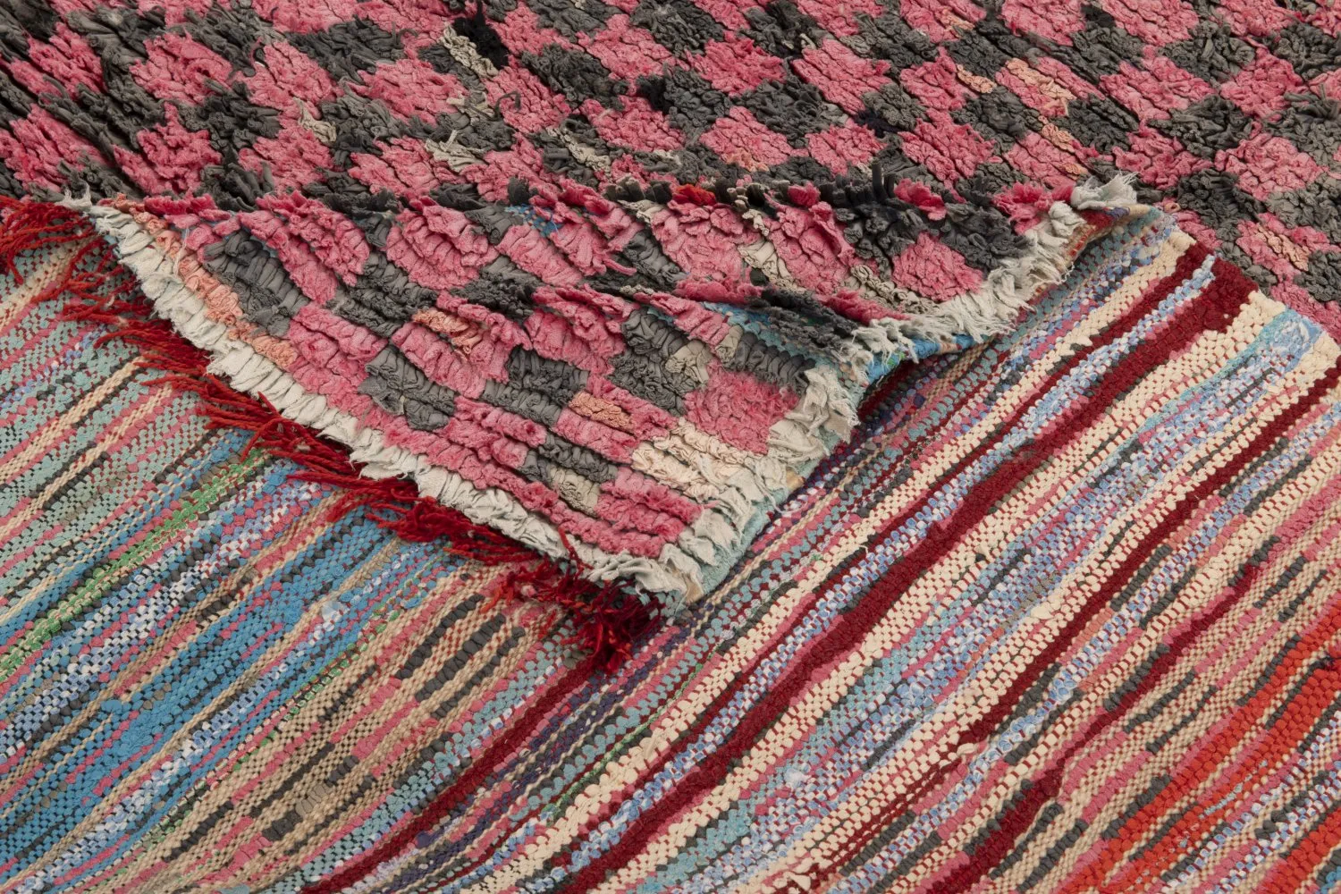 Marokkanische Berber Teppich Boucherouite 230 x 140 cm