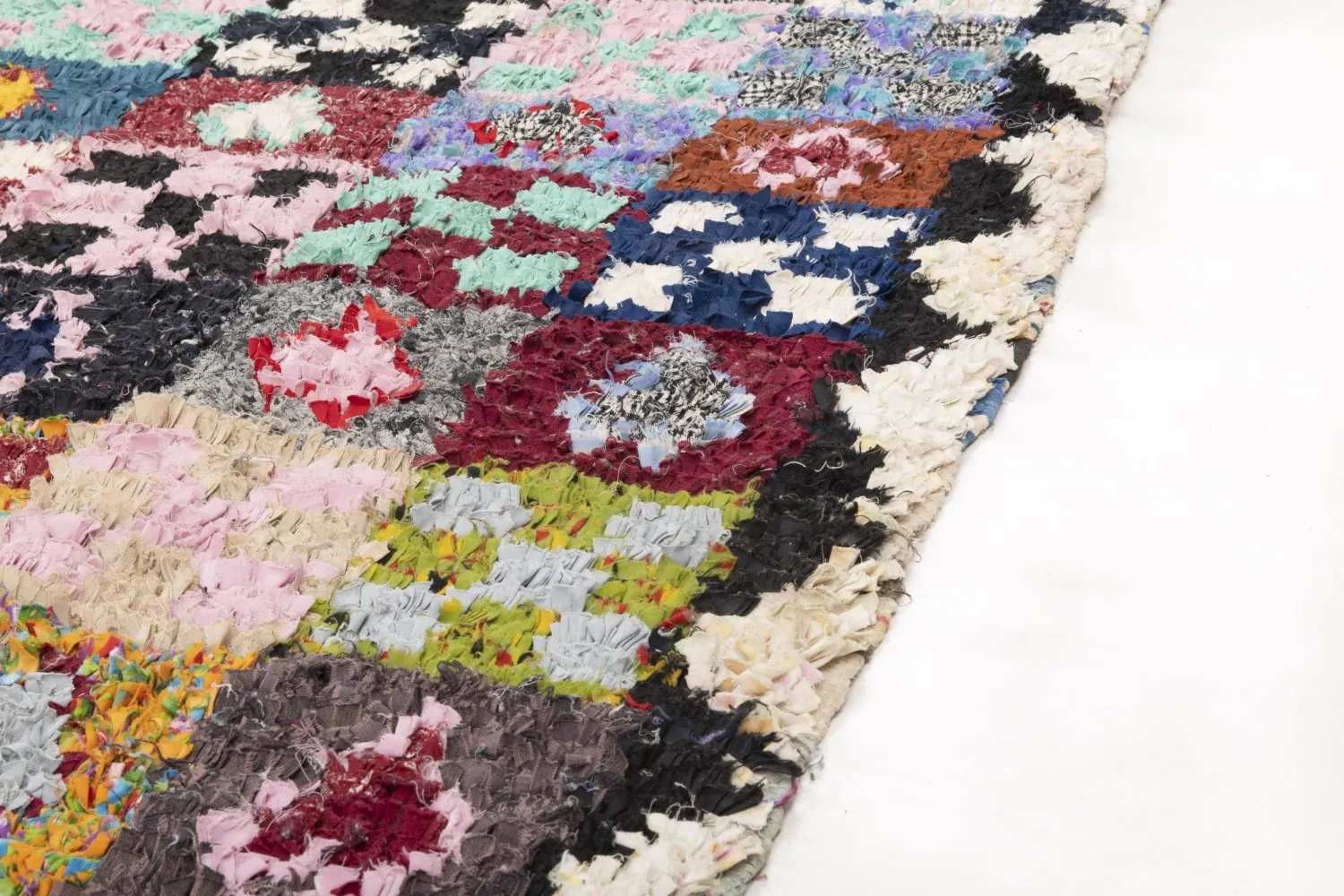 Marokkanischer Berber Teppich Boucherouite 250 x 165 cm