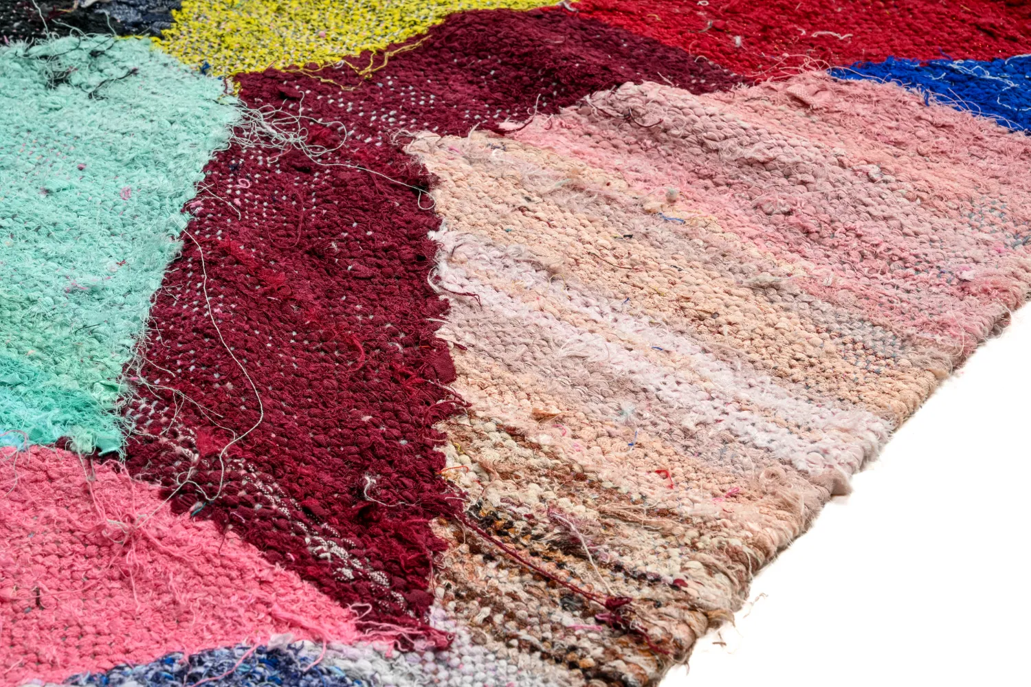 Marockansk Boucherouite-matta 140 x 260 cm