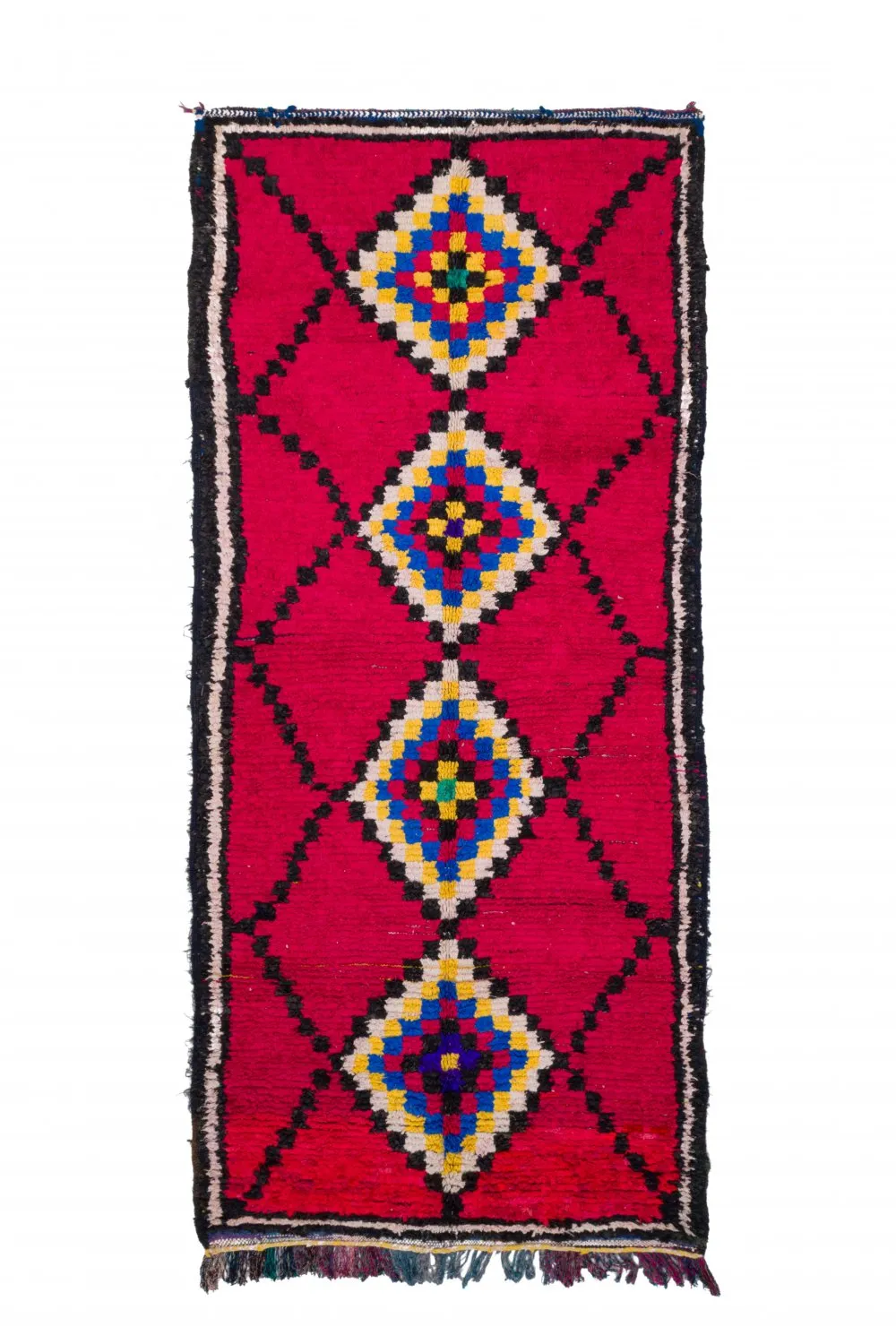 Marokkanischer Berber Teppich Boucherouite 310 x 145 cm