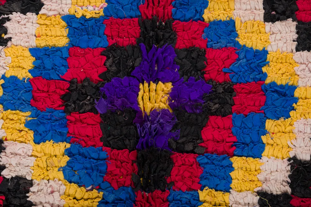 Marokkanischer Berber Teppich Boucherouite 310 x 145 cm