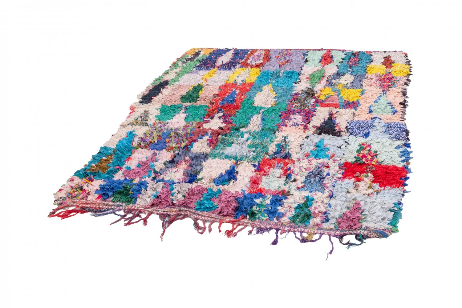 Marokkanischer Berber Teppich Boucherouite 200 x 160 cm