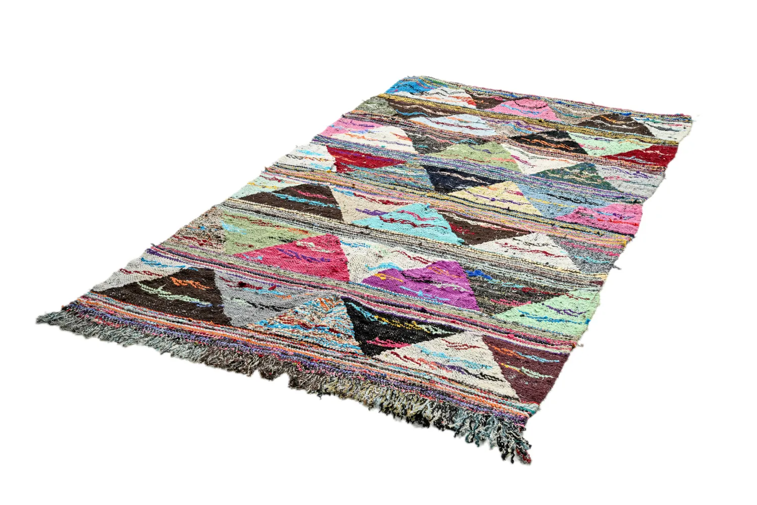 Marockansk Boucherouite-matta 135 x 235 cm