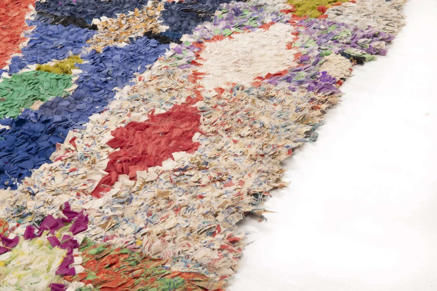 Marokkanische Berber Teppich Boucherouite 295 x 150 cm
