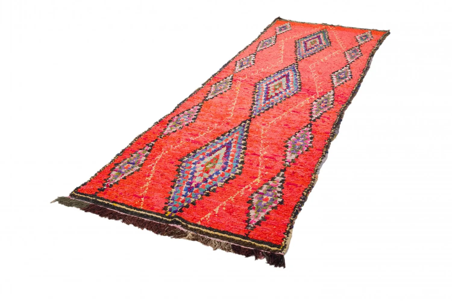 Marokkanischer Berber Teppich Boucherouite 360 x 170 cm