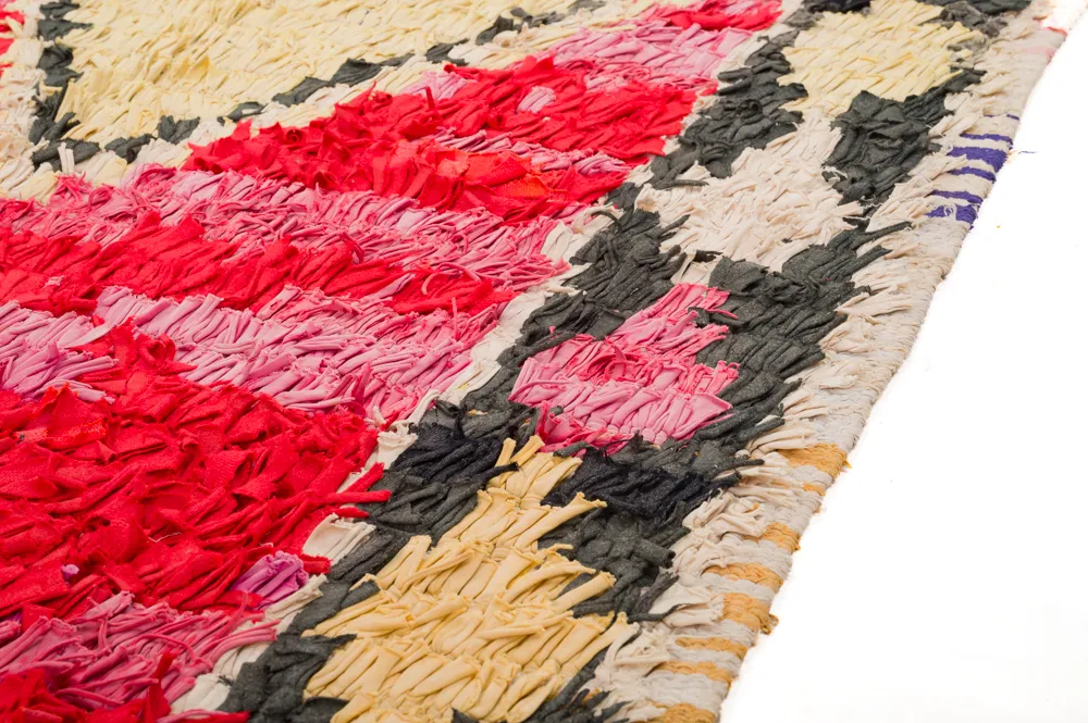 Marokkanischer Berber Teppich Boucherouite 390 x 150 cm