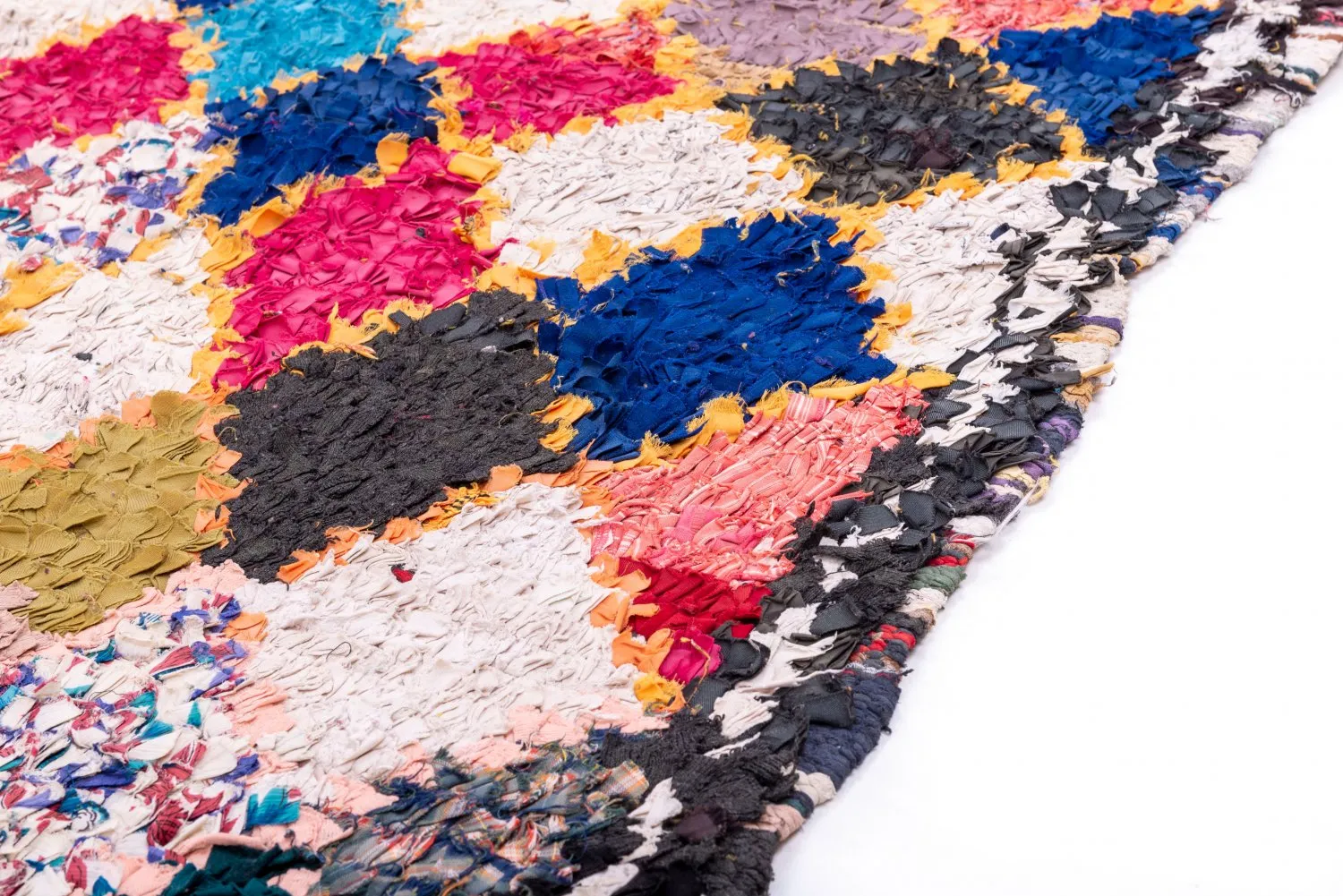 Marokkanische Berber Teppich Boucherouite 185 x 150 cm