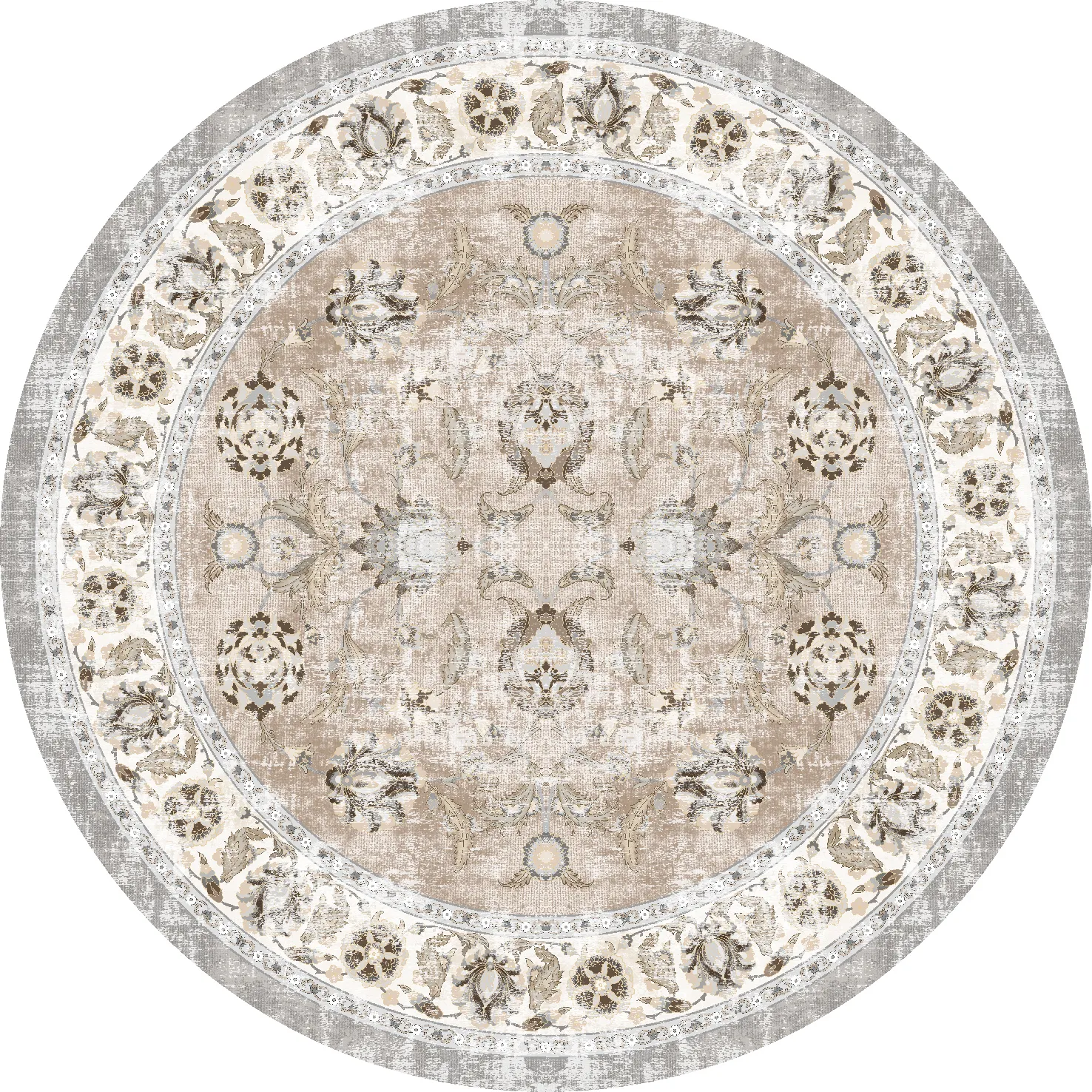 Runde Teppiche - Adeleine (beige)