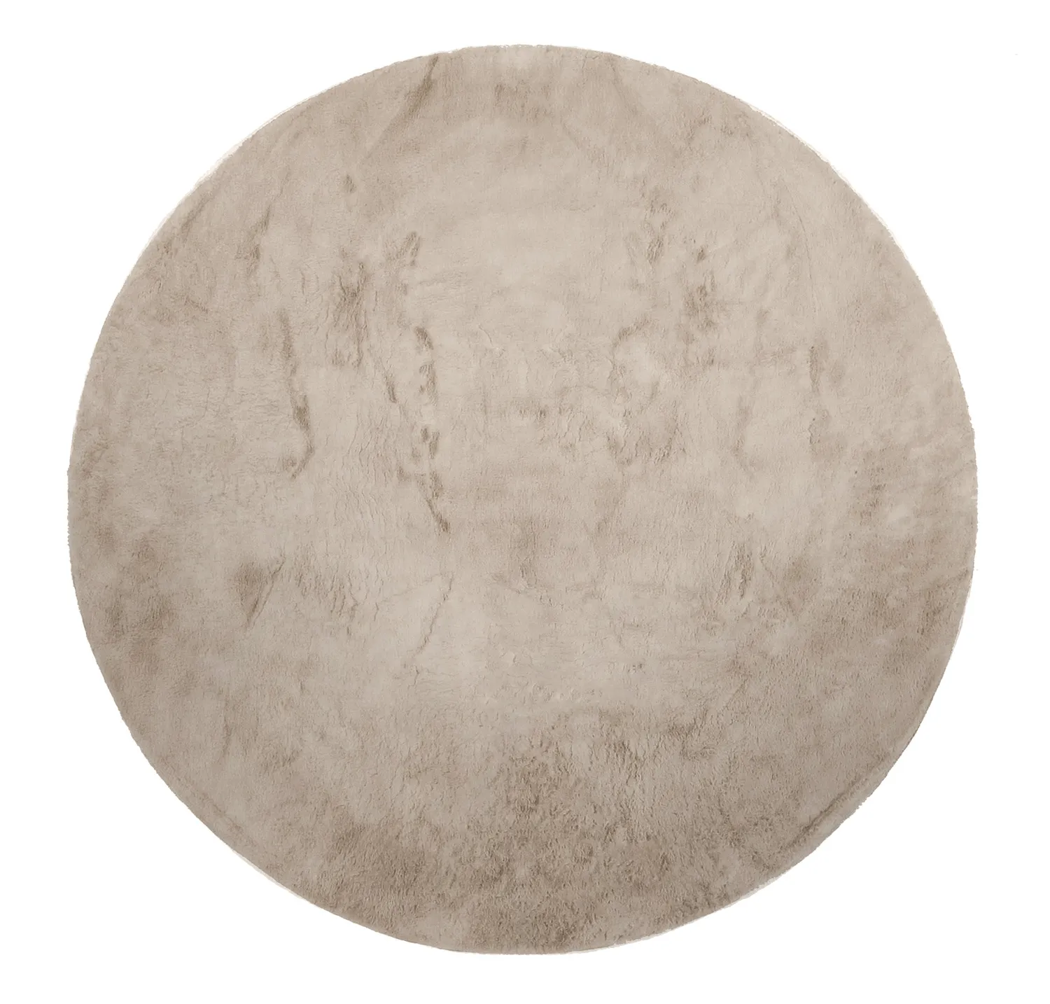 Runde Teppiche - Aranga Super Soft Fur (braun)