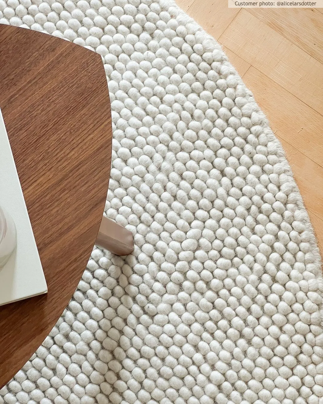 Runde Teppiche - Avafors Wool Bubble (beige)