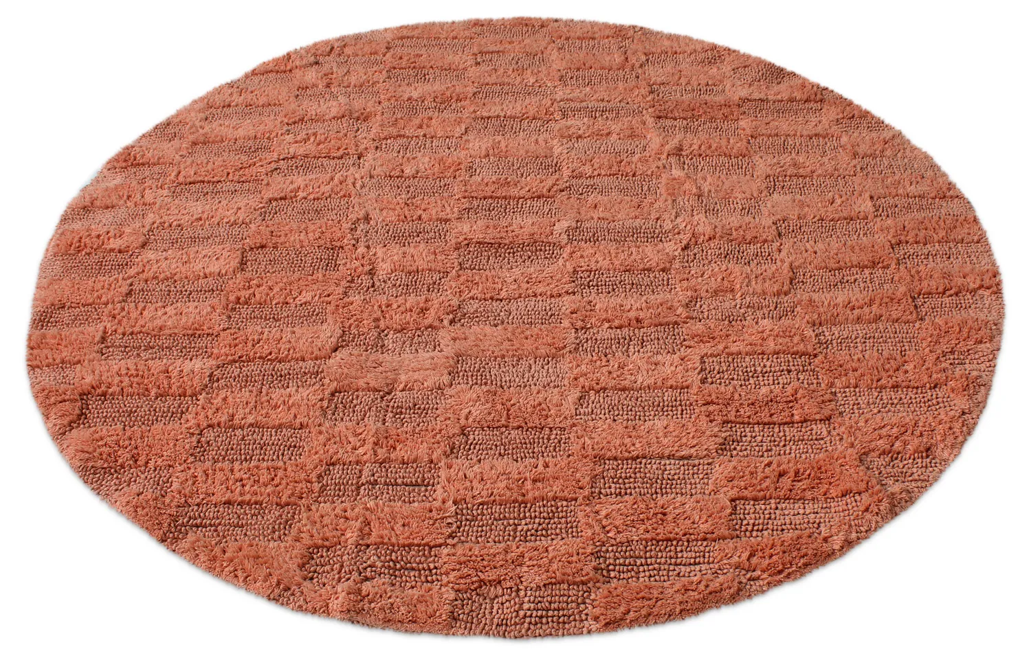 Runder badezimmerteppich - Bevin (terrakotta)