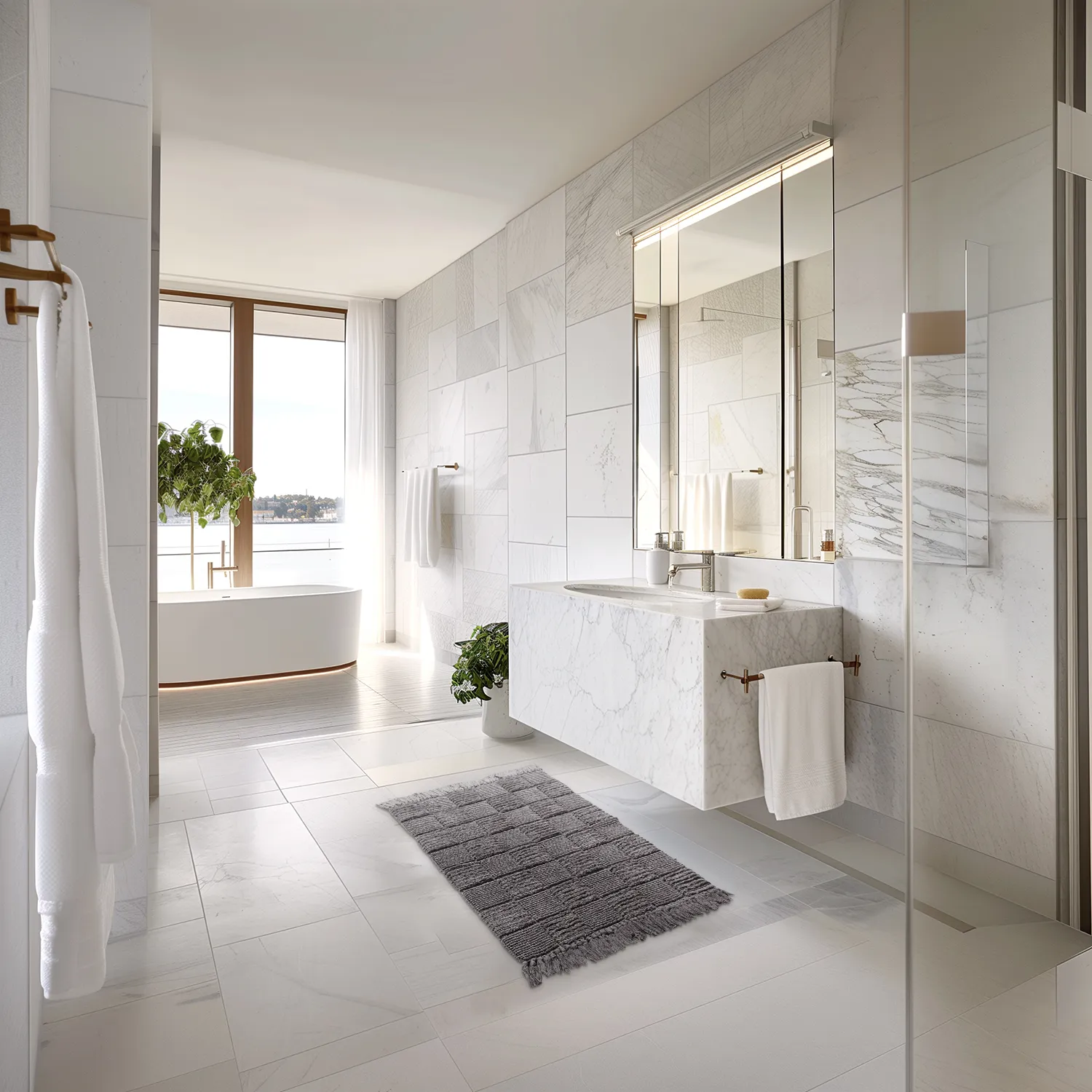 Badezimmerteppich - Duna (dunkelgrau)