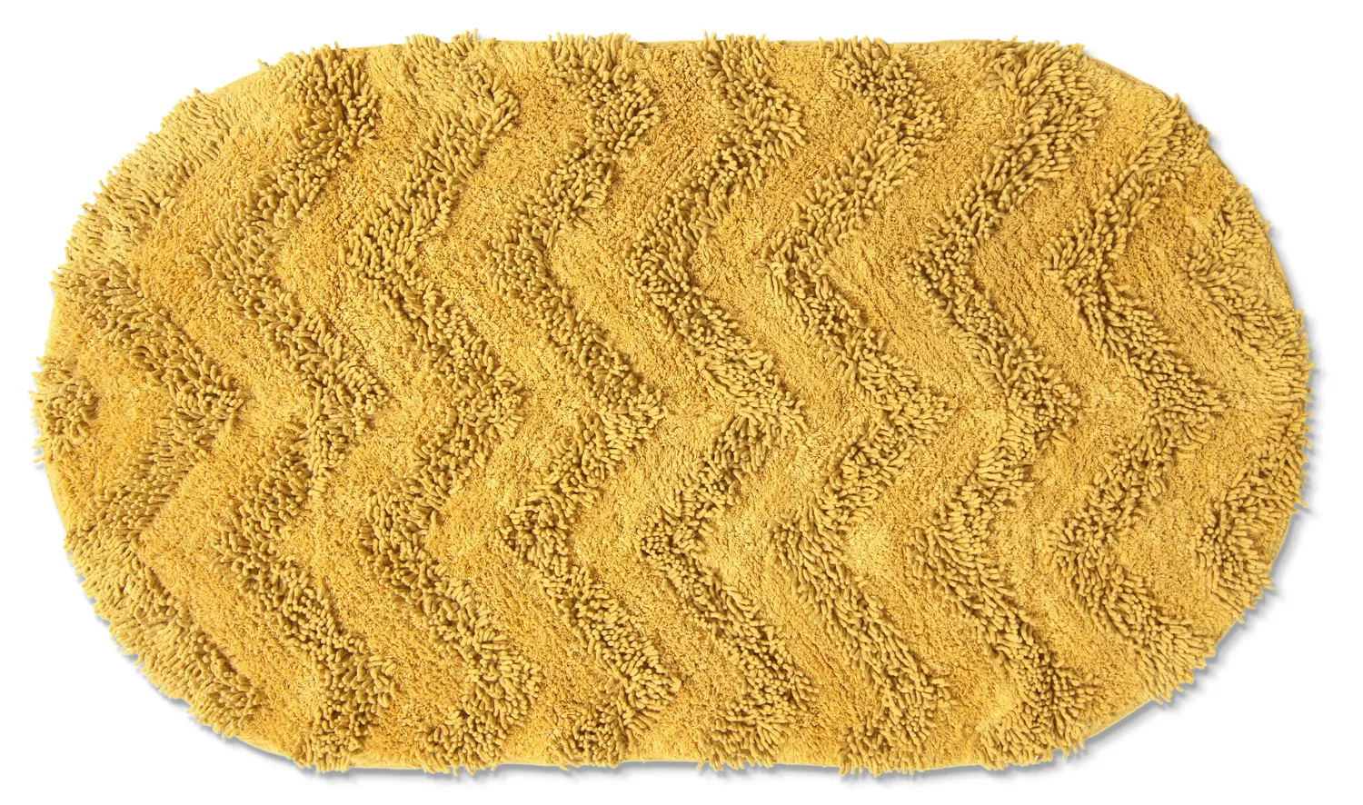 Ovaler badezimmerteppich - Tressa (gelb)