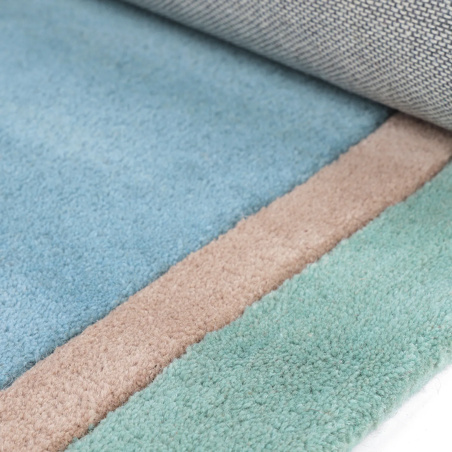 Kinderteppich - Giraffe Hand Tufted Wool Premium (hellblau/mehrfarbig)