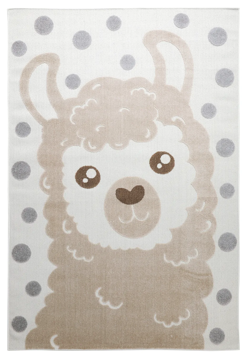 Kinderteppich - Kind Llama (creme/braun)