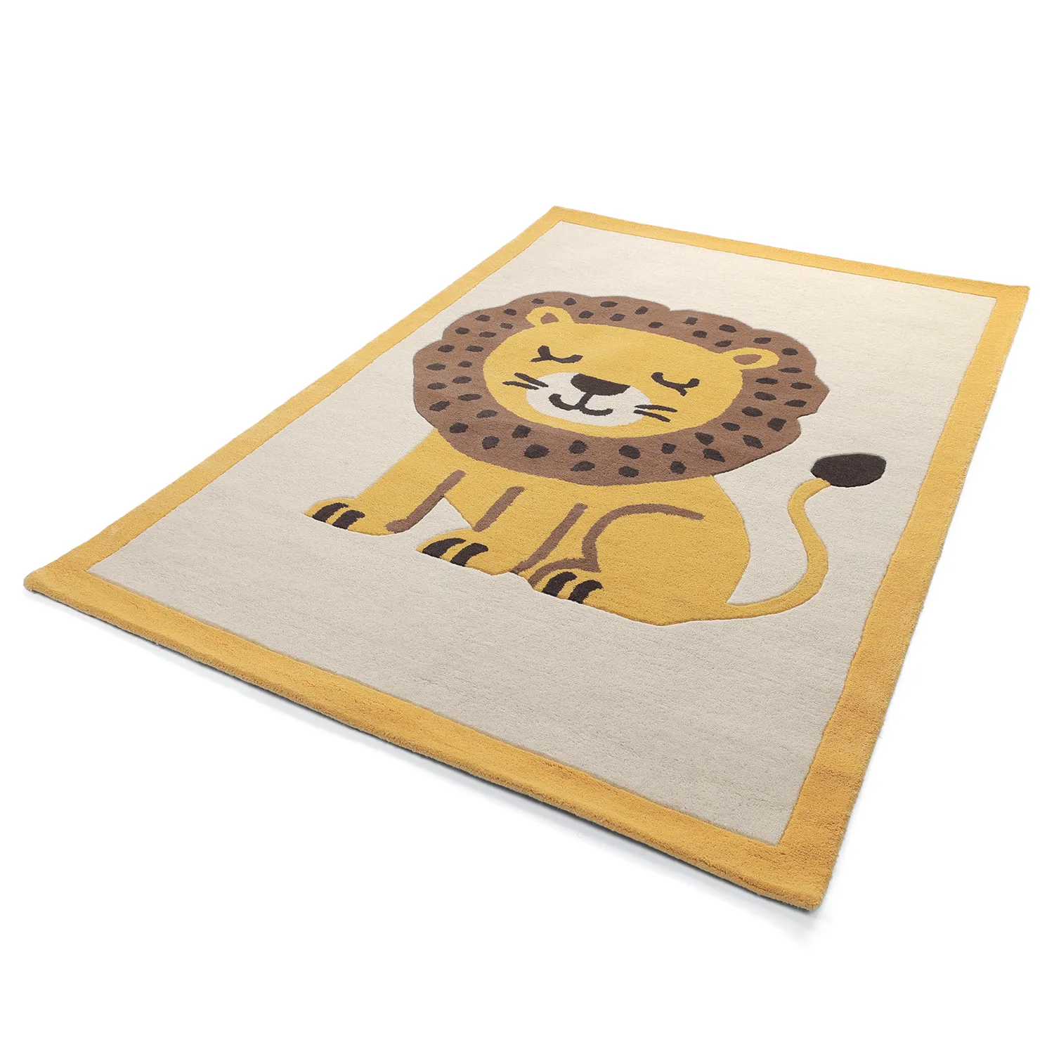 Kinderteppich - Lion Hand Tufted Wool Premium (beige/mehrfarbig)