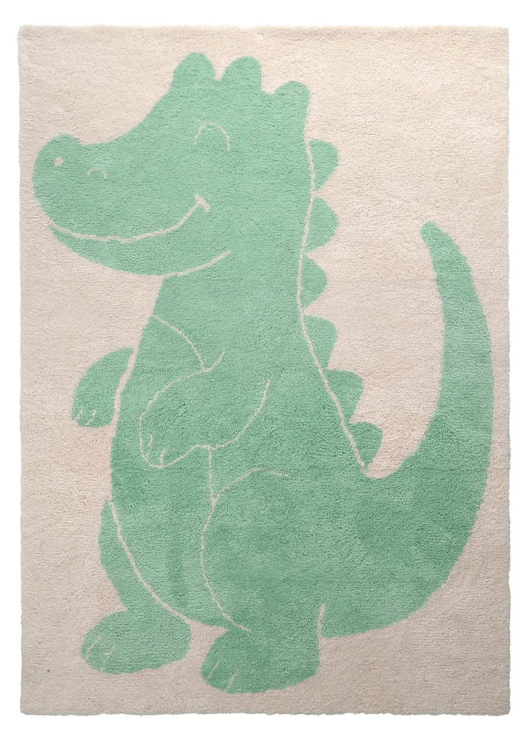 Kinderteppich - Soft Crocodile (creme/grün)