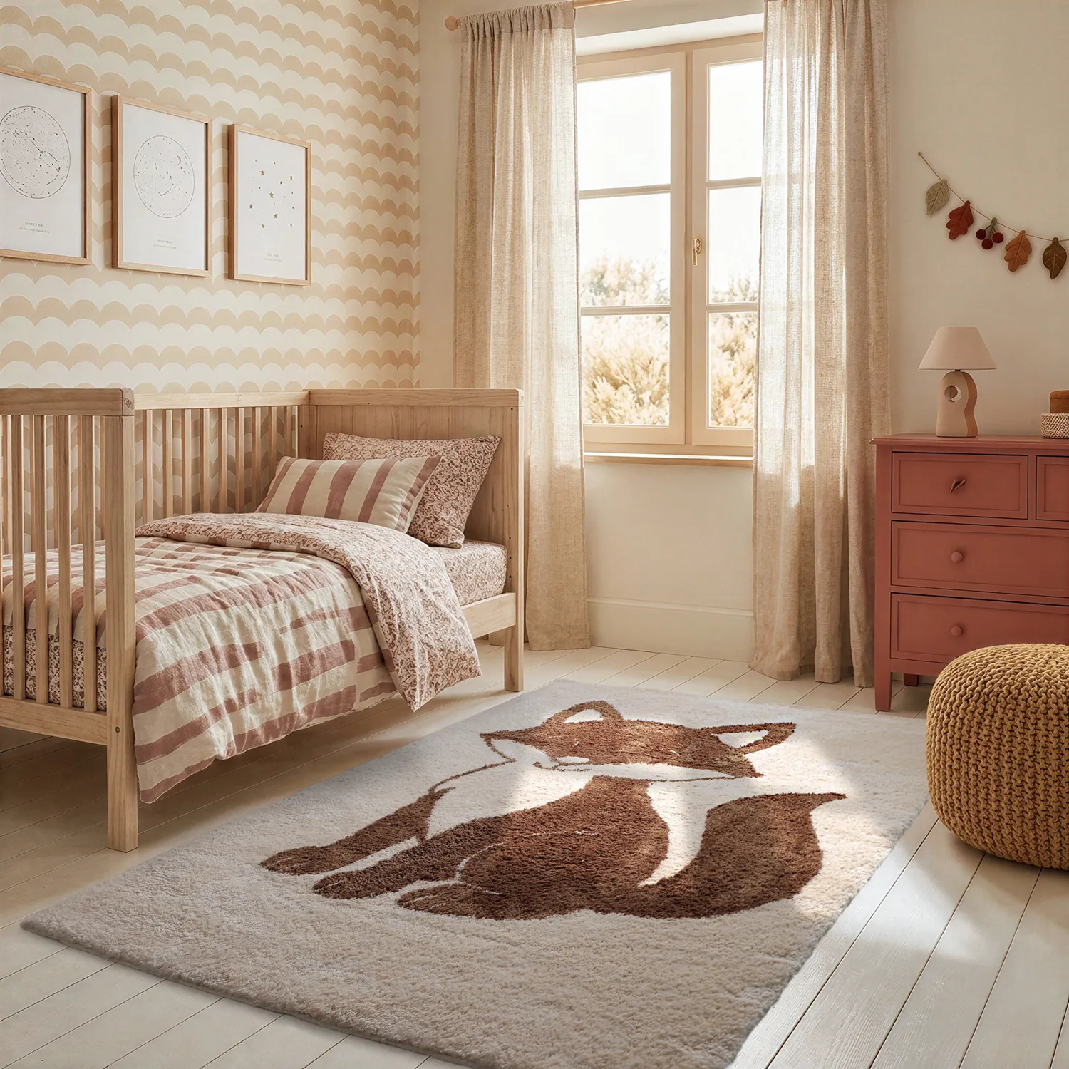 Kinderteppich - Soft Fox (creme/braun)