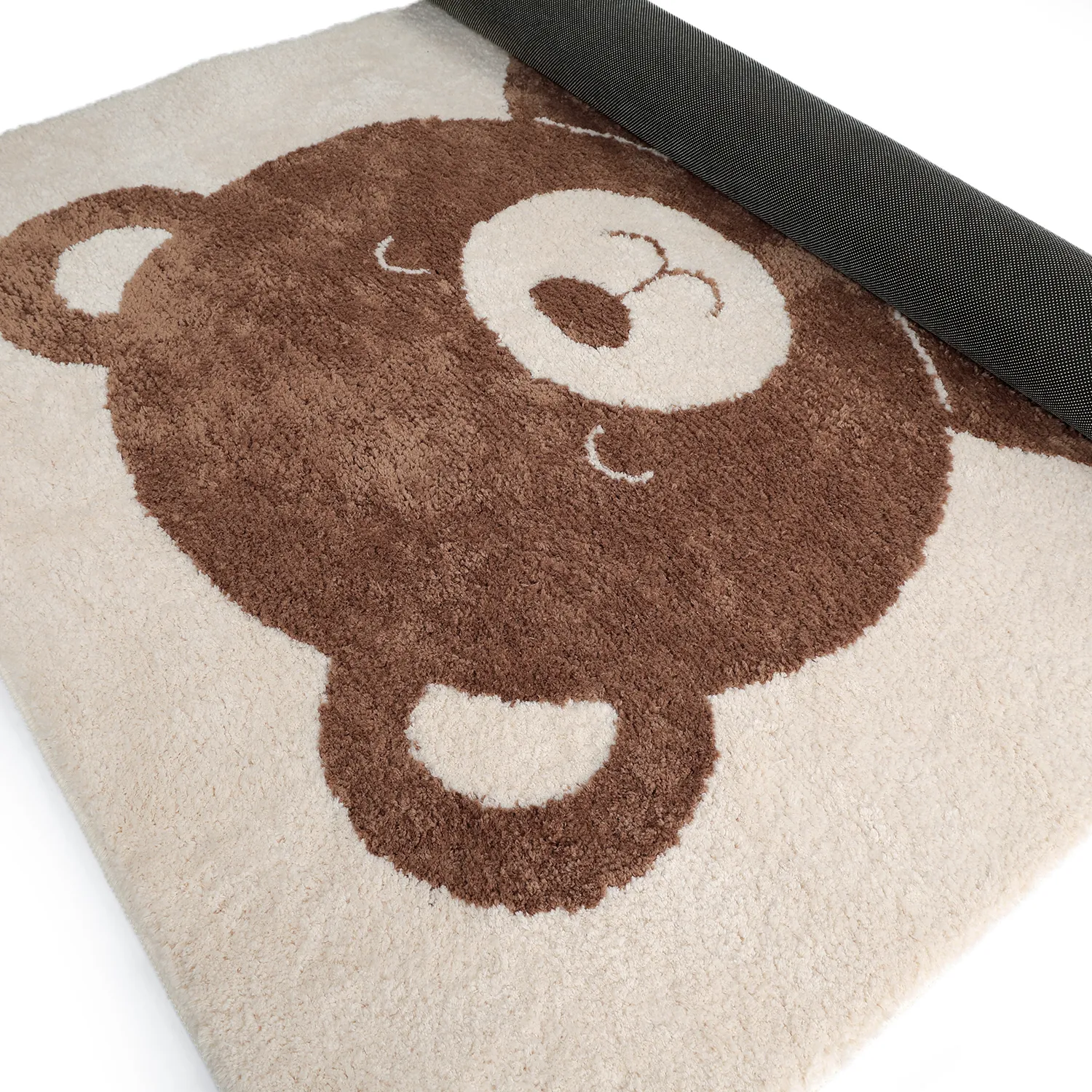 Kinderteppich - Soft Teddybear (creme/braun)